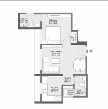  1 BHK Apartment at Godrej Nirvaan, Themghar – for Rent