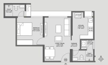  1 BHK Apartment at Godrej Nirvaan, Themghar – for Rent
