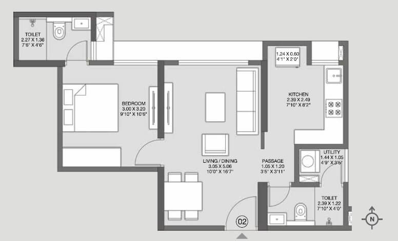 Other, godrej-nirvaan 1 Bedroom 461 Sq.Ft. Apartment In Themghar Thane 8687566