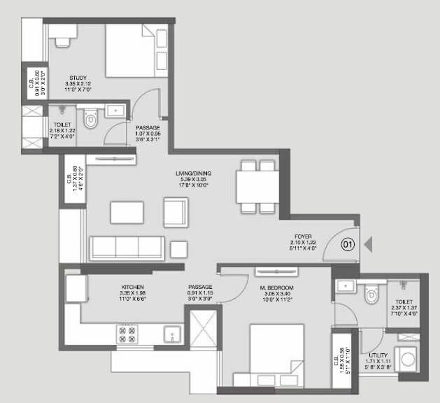 Other, godrej-nirvaan 2 Bedroom 595 Sq.Ft. Apartment In Themghar Thane 6395926