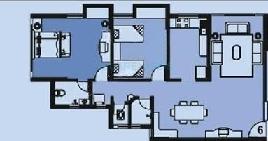 Floor plan of 2 BHK 1154 Sq. Ft. Apartment in Godrej Riverside, Thane