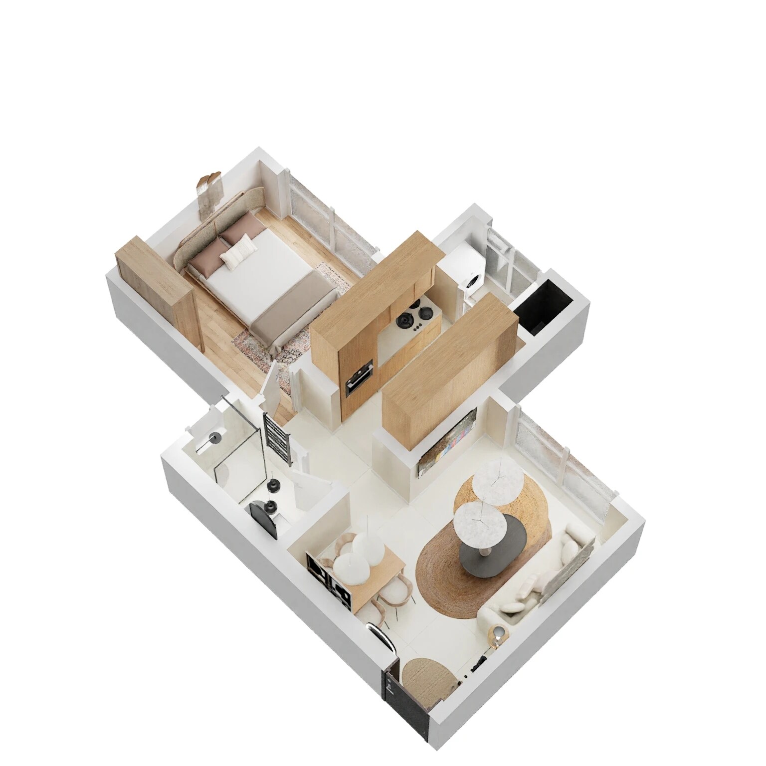 1 BHK 380 Sq. Ft. Apartment