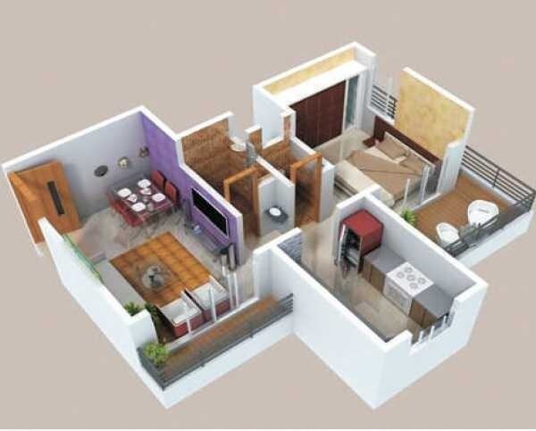 1 BHK 380 Sq. Ft. Apartment