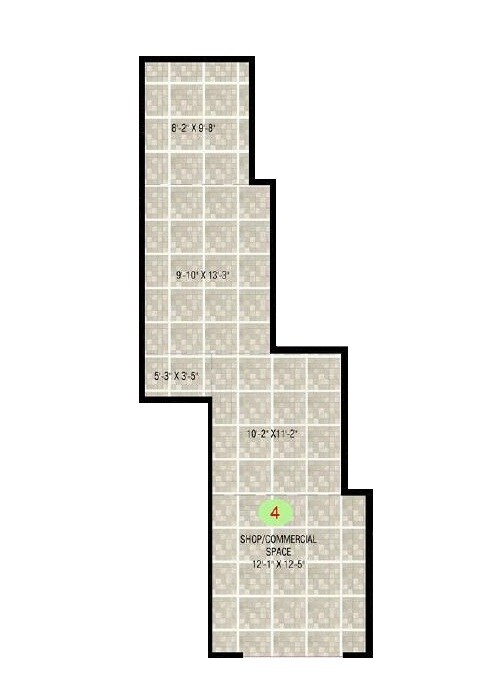 Floor plan of 497 Sq. Ft. Retail Shop in GPS Sumant CHS, Thane