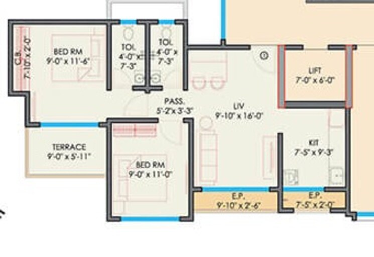 Other, gurukrupa-guru-atman 2 Bedroom 1000 Sq.Ft. Apartment In Kalyan West Thane 8669065