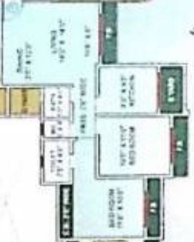 Floor plan of 2 BHK 547 Sq. Ft. Apartment in Happy Home Residency, Thane