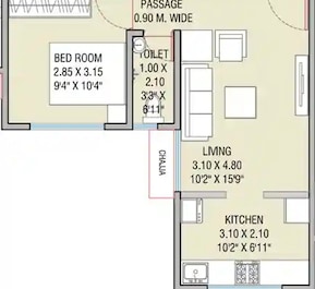 1 BHK 378 Sq. Ft. Apartment in Haware Intelligentia Segment