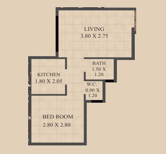 1 BHK 301 Sq. Ft. Apartment in Haware Leela Homes