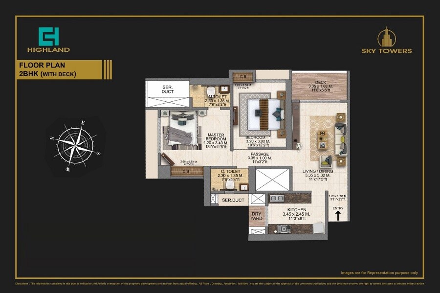 Other, highland-sky-towers 2 Bedroom 760 Sq.Ft. Apartment In Naupada Thane 7430518