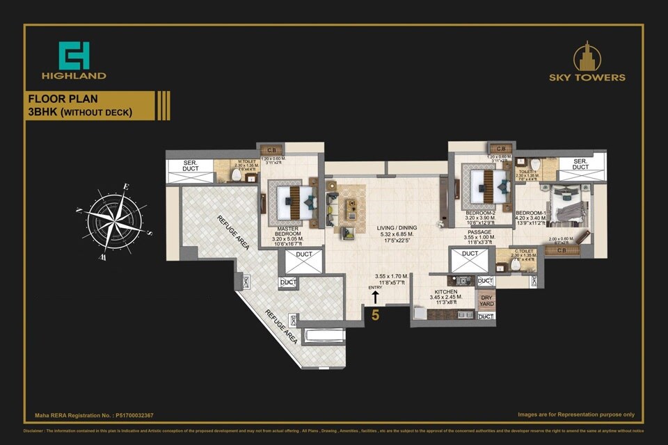3 BHK 1263 Sq. Ft. Apartment