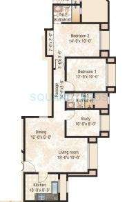 2 BHK 1125 Sq. Ft. Apartment in Hiranandani Canary