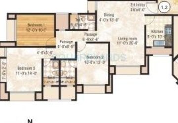  3 BHK Apartment at Hiranandani Canary, Ghodbunder Road – for Sale