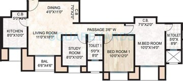  2 BHK Apartment at Hiranandani Cardinal, Ghodbunder Road – for Sale
