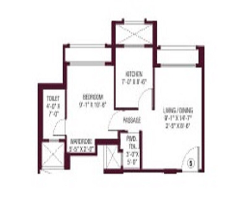  1 BHK Apartment at Hiranandani Estate, Hiranandani Estate – for Rent