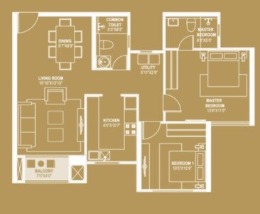  2 BHK Apartment at Hiranandani Estate Queens Gate, Ghodbunder Road – for Rent
