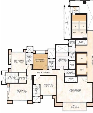  4 BHK Apartment at Hiranandani Estate Rodas Enclave, Hiranandani Estate – for Rent