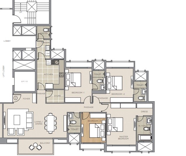  4 BHK Apartment at Hiranandani Lake Encalve Glenridge, Anu Nagar – for Sale
