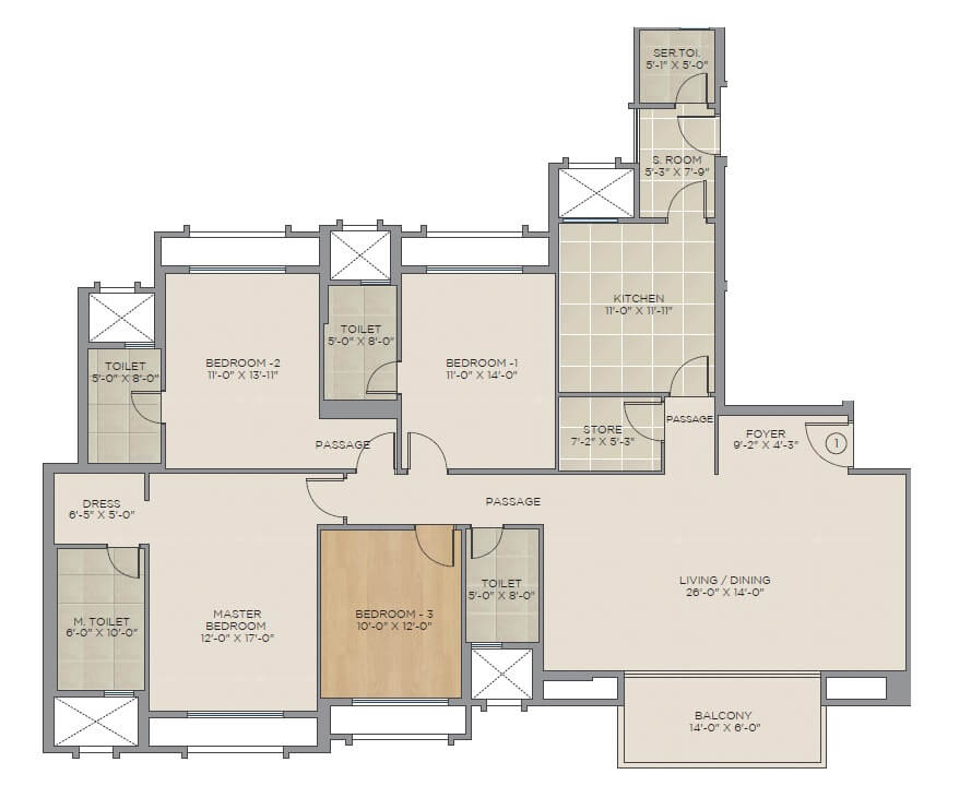  4 BHK Apartment at Hiranandani Lake Enclave Glendale, Hiranandani Estate – for Rent