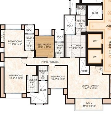  4 BHK Apartment at Hiranandani Marvela, Hiranandani Estate – for Sale