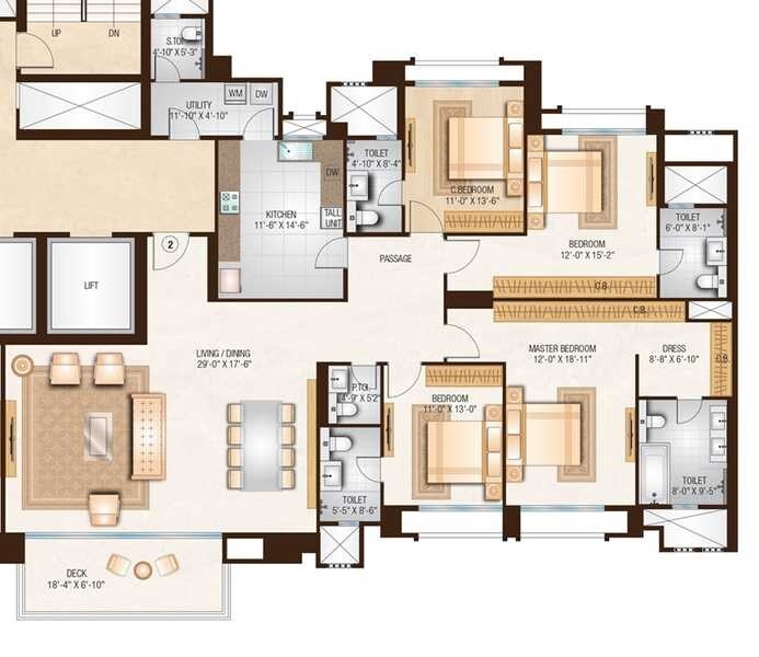 4 BHK 2289 Sq. Ft. Apartment