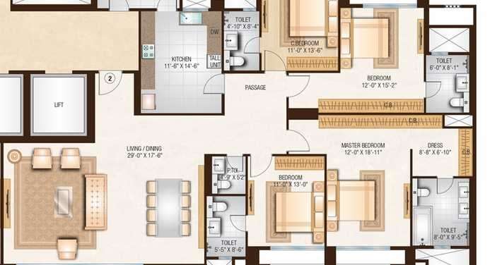 hiranandani park eagleton apartment 4 bhk 2113sqft 20201122151146