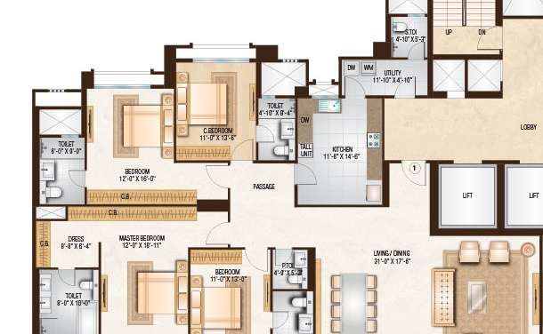 hiranandani park eagleton apartment 4 bhk 2163sqft 20201305161355