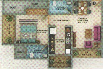 Floor plan of 1 BHK 383 Sq. Ft. Apartment in Hiya Regency, Thane