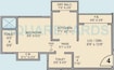 Hubtown Gardenia 1 BHK Layout