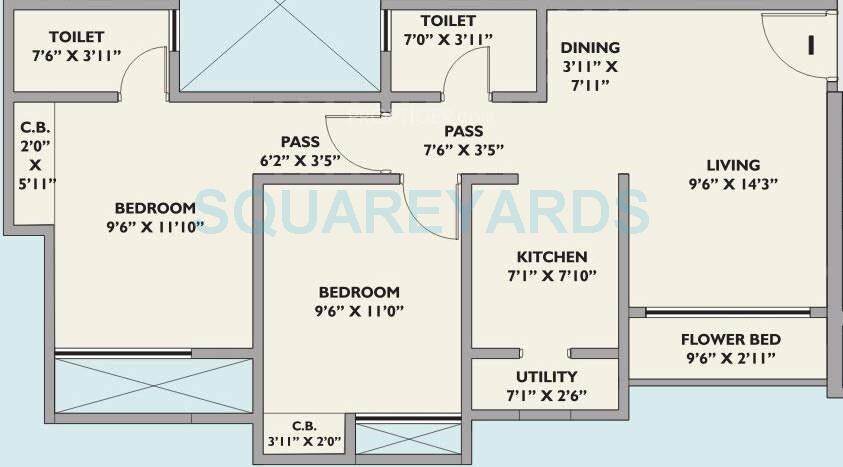 Other, hubtown-gardenia 2 Bedroom 1065 Sq.Ft. Apartment In Mira Road Thane 9132525