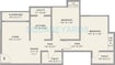 Hubtown Gardenia 2 BHK Layout