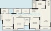 Hubtown Gardenia 3 BHK Layout