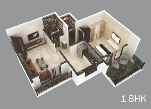 1 BHK 459 Sq. Ft. Apartment