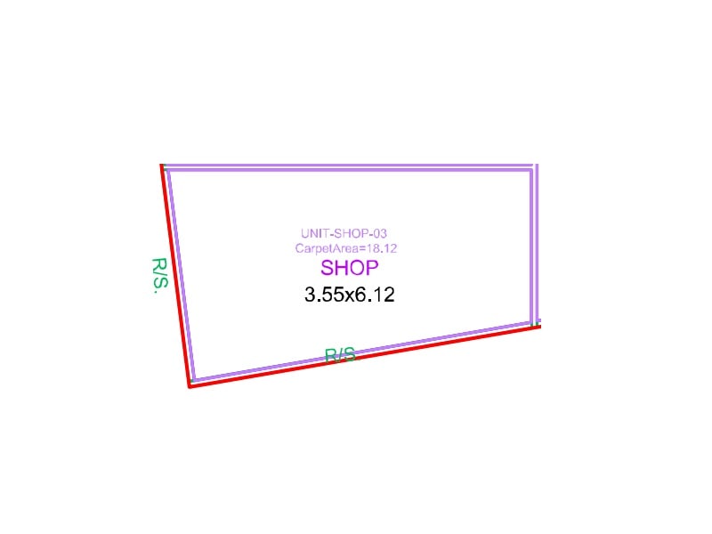 Floor plan of 195 Sq. Ft. Retail Shop in Jainam Girija CHS, Thane
