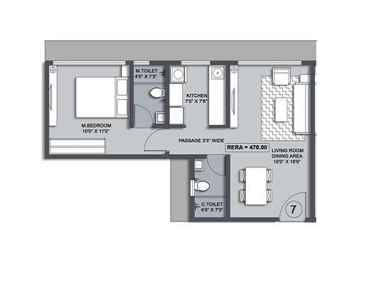 Other, jaydeep-la-residency 1 Bedroom 455 Sq.Ft. Apartment In Kolshet Thane 9524503