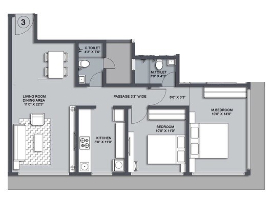  2 BHK Apartment at Jaydeep La Residency, Kolshet – for Sale