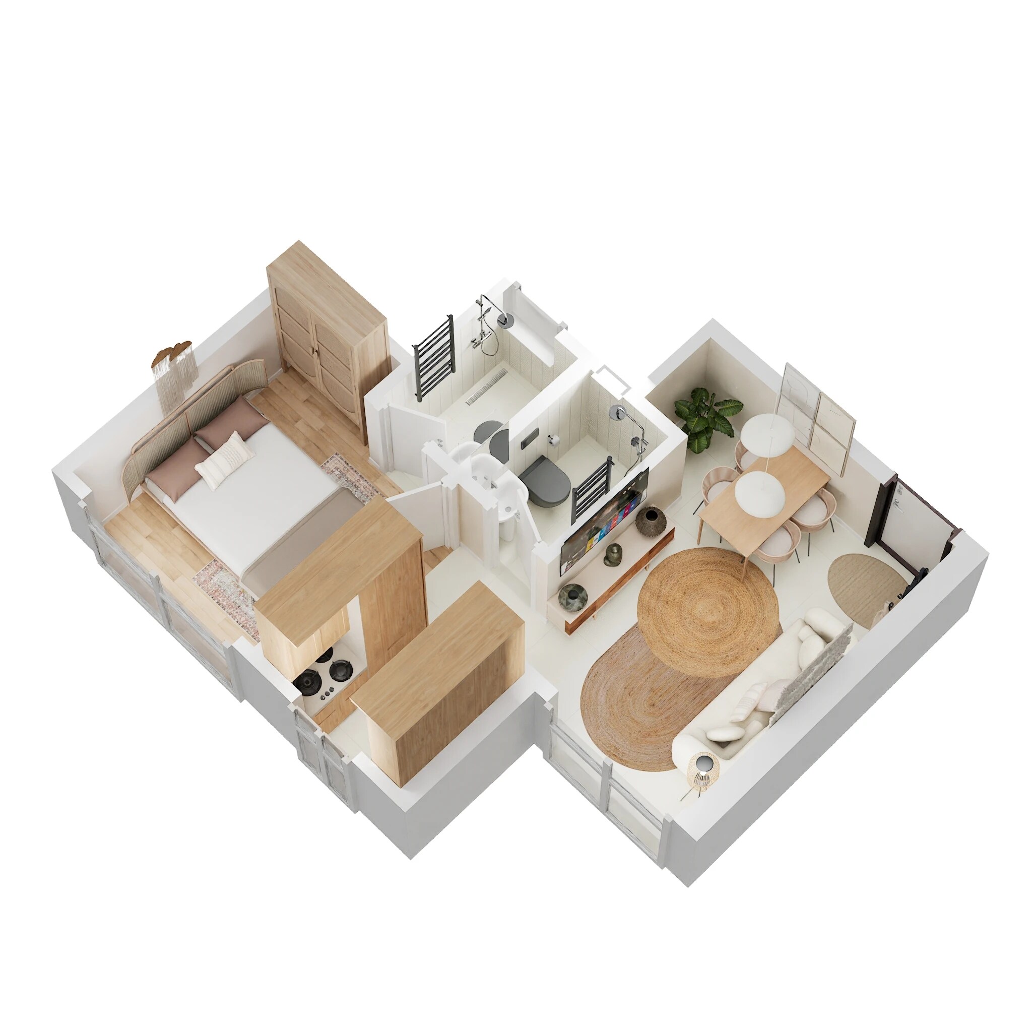 1 BHK 321 Sq. Ft. Apartment