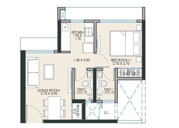  1 BHK Apartment at JP Codename Lottery, Kasarvadavali – for Sale
