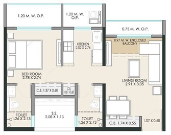 1 BHK Apartment For Rent in JP North Alexa Mira Road Thane  8126546