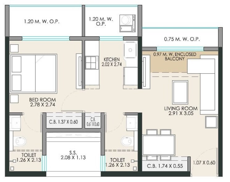 Other, jp-north 1 Bedroom 350 Sq.Ft. Apartment In Mira Road Thane 8859567