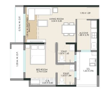  1 BHK Apartment at JP North Elara, Mira Road – for Rent