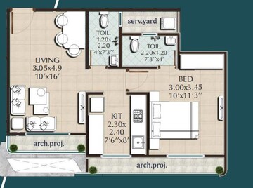  1 BHK Apartment at JVM Corner Stone, Naupada – for Sale