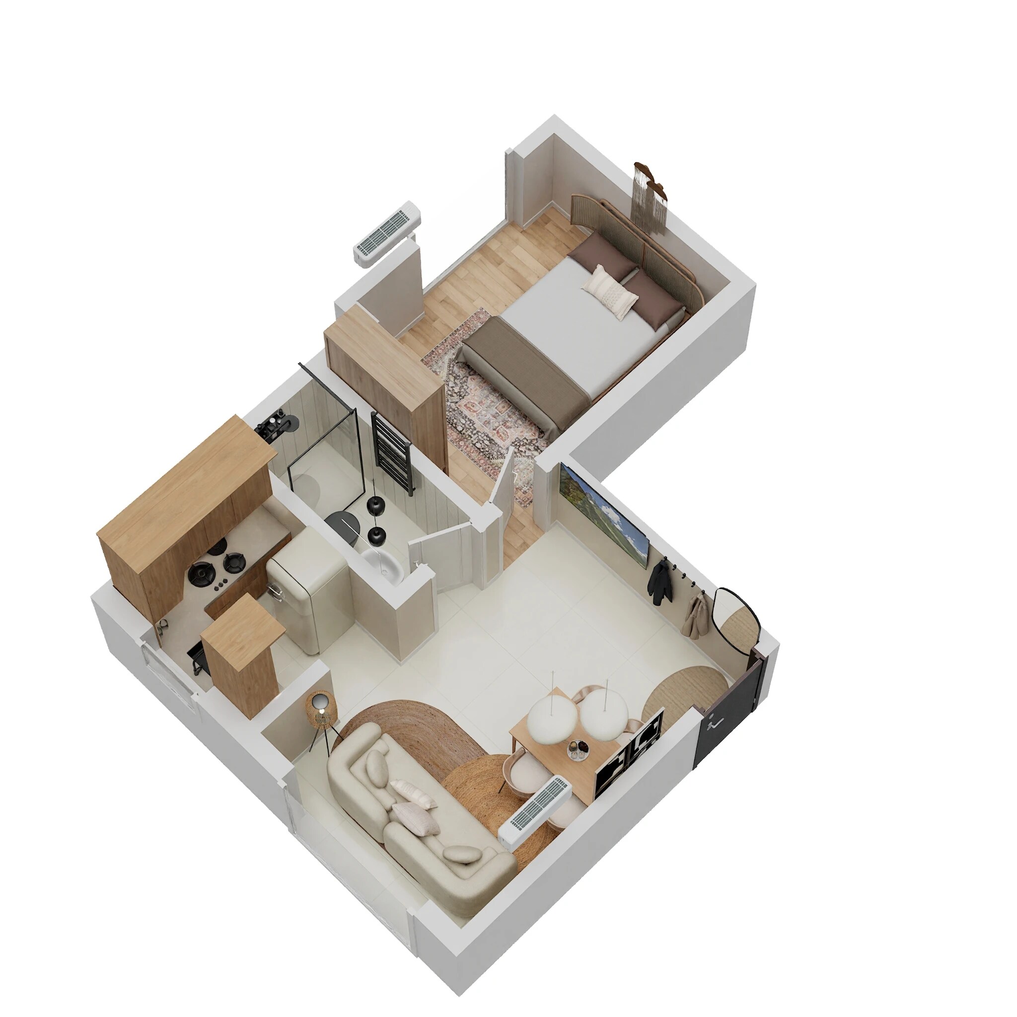 1 BHK 300 Sq. Ft. Apartment