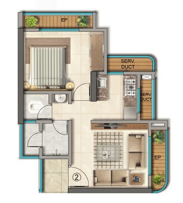  1 BHK Apartment at JVM Veda, Kasarvadavali – for Sale