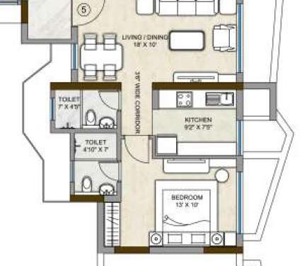 kalpataru hills  phase ii apartment 1 bhk 600sqft 20212309082327