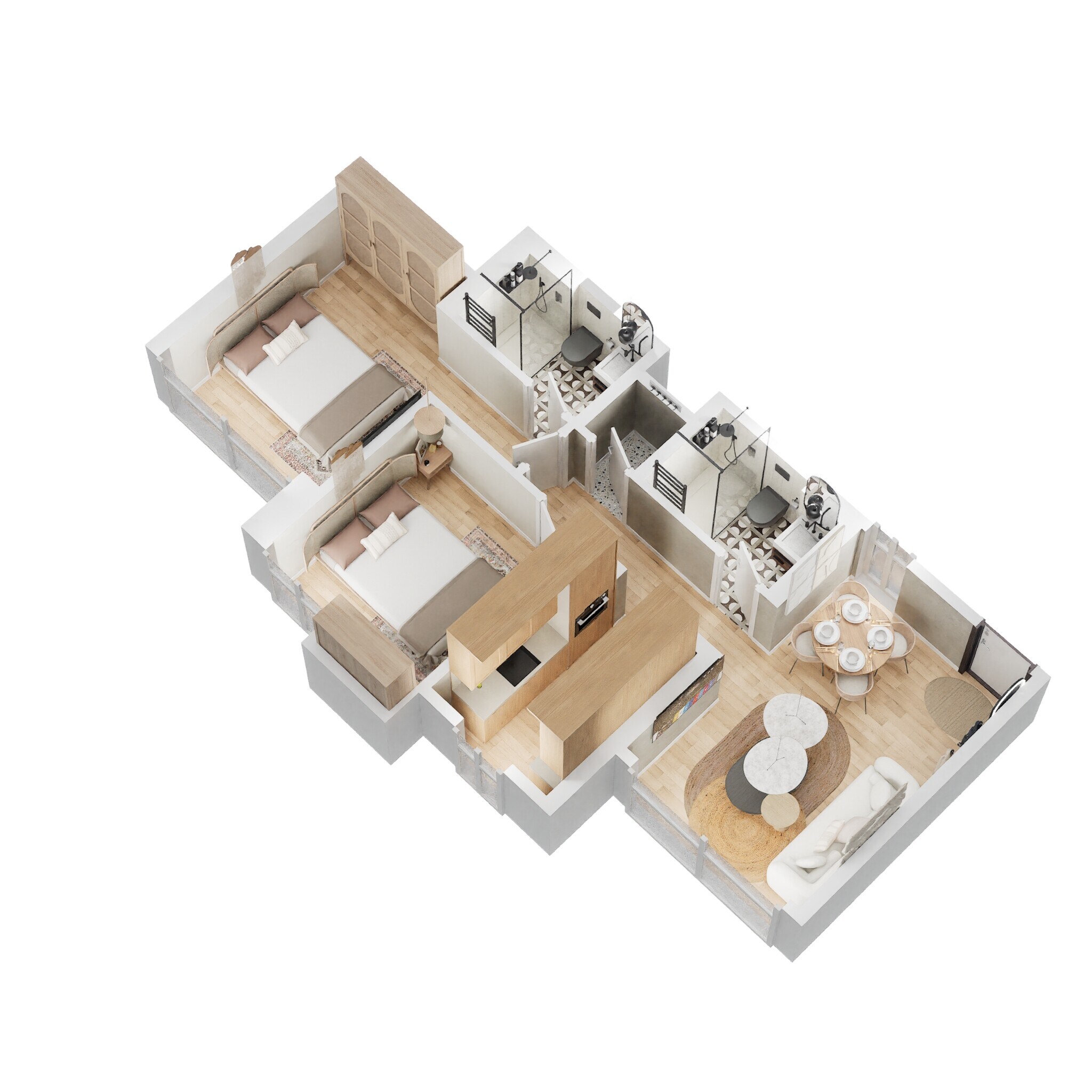 2 BHK 538 Sq. Ft. Apartment