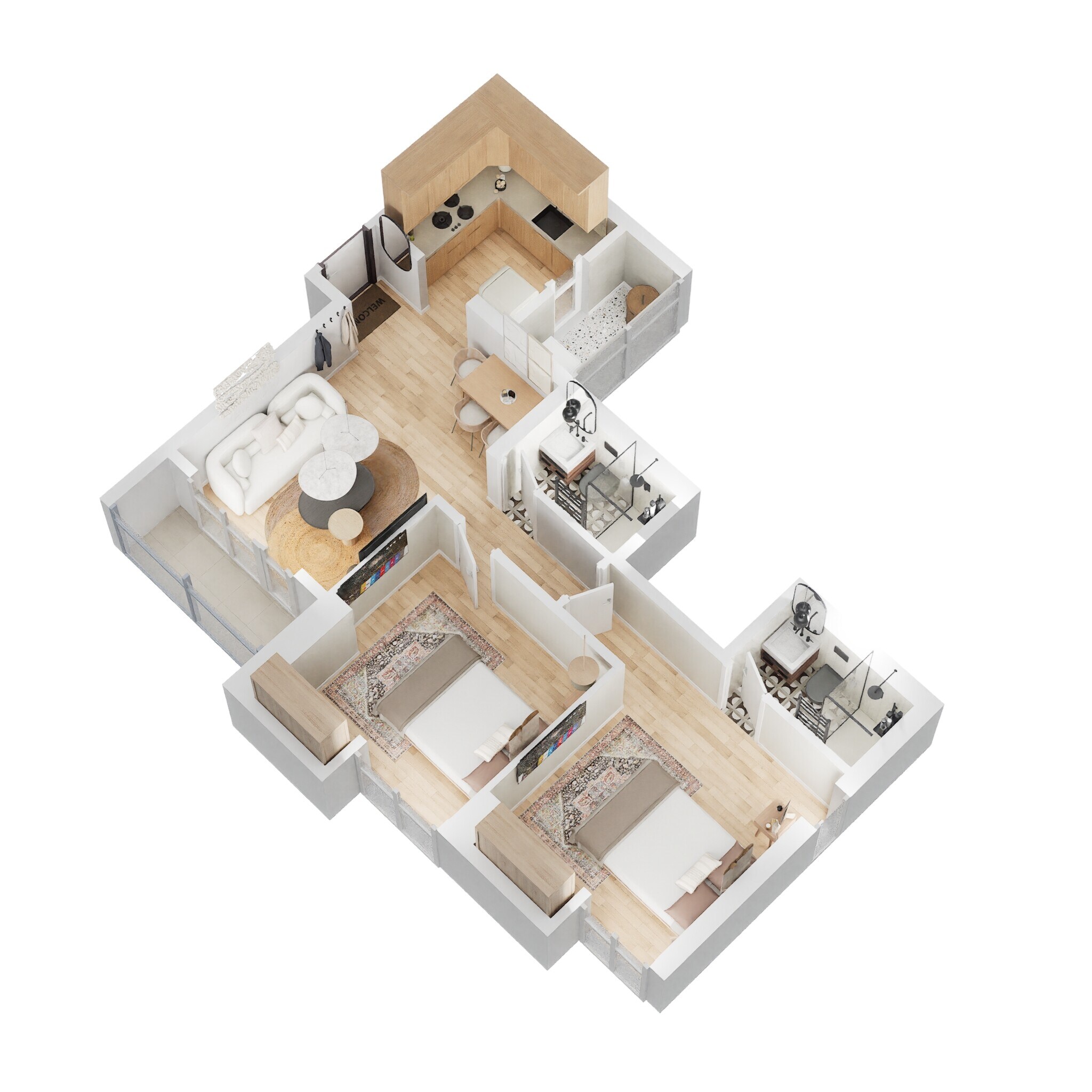 2 BHK 771 Sq. Ft. Apartment