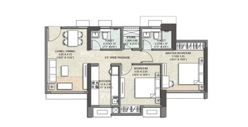  2 BHK Apartment at Kalpataru Immensa, Kolshet Industrial Area – for Rent
