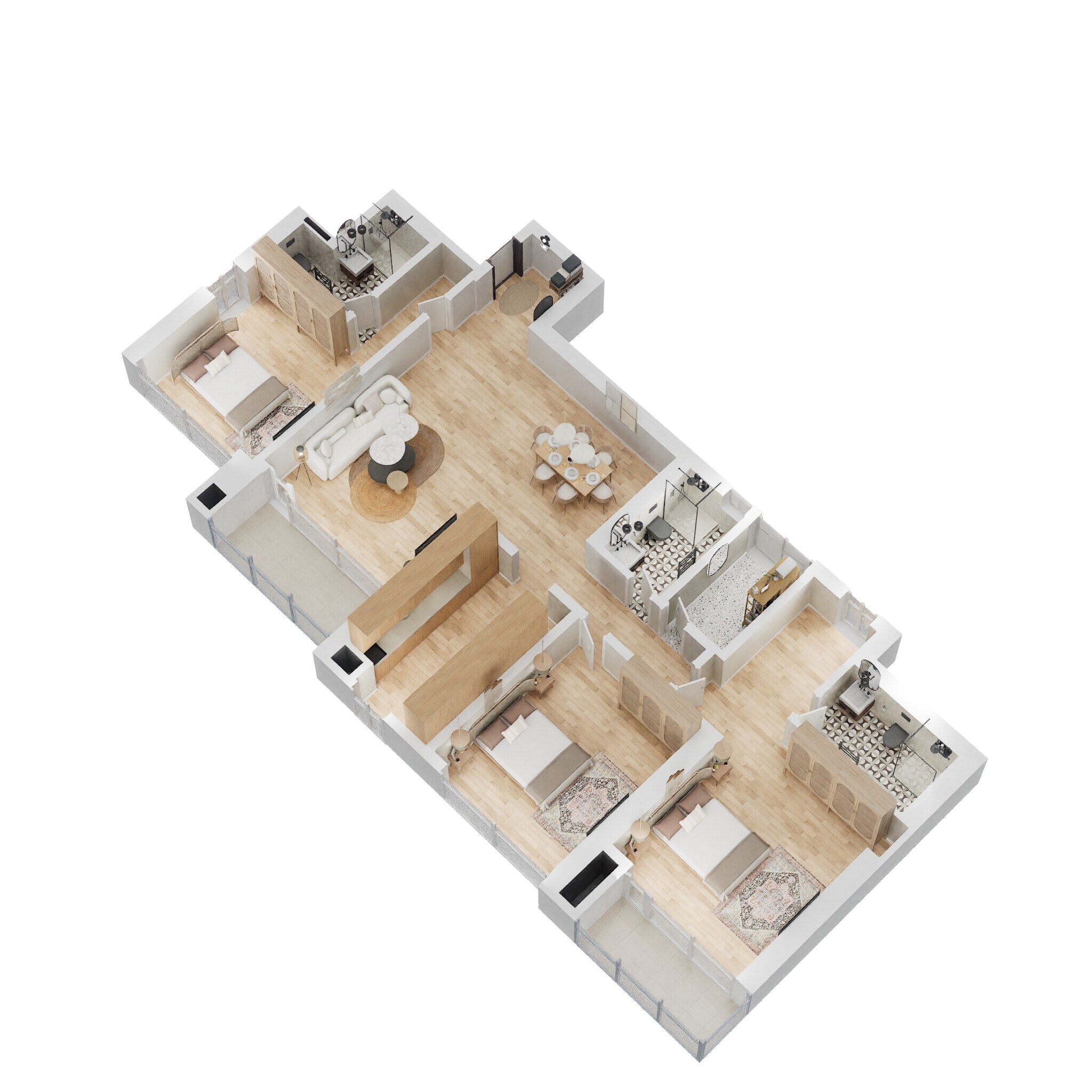 3 BHK 1133 Sq. Ft. Apartment