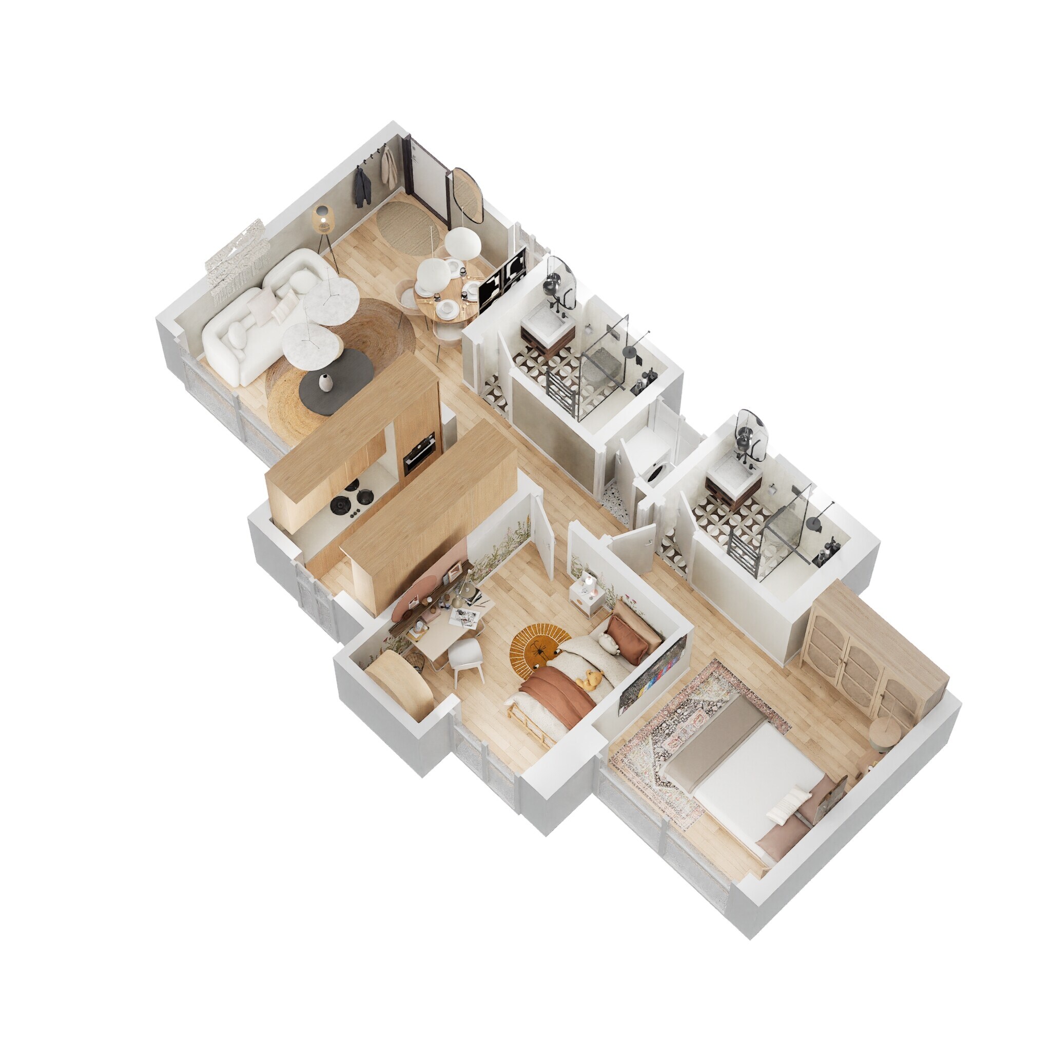 2 BHK 632 Sq. Ft. Apartment