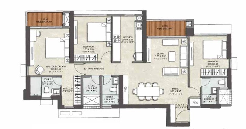 Other, kalpataru-immensa-b 3 Bedroom 944 Sq.Ft. Apartment In Kolshet Industrial Area Thane 8350829